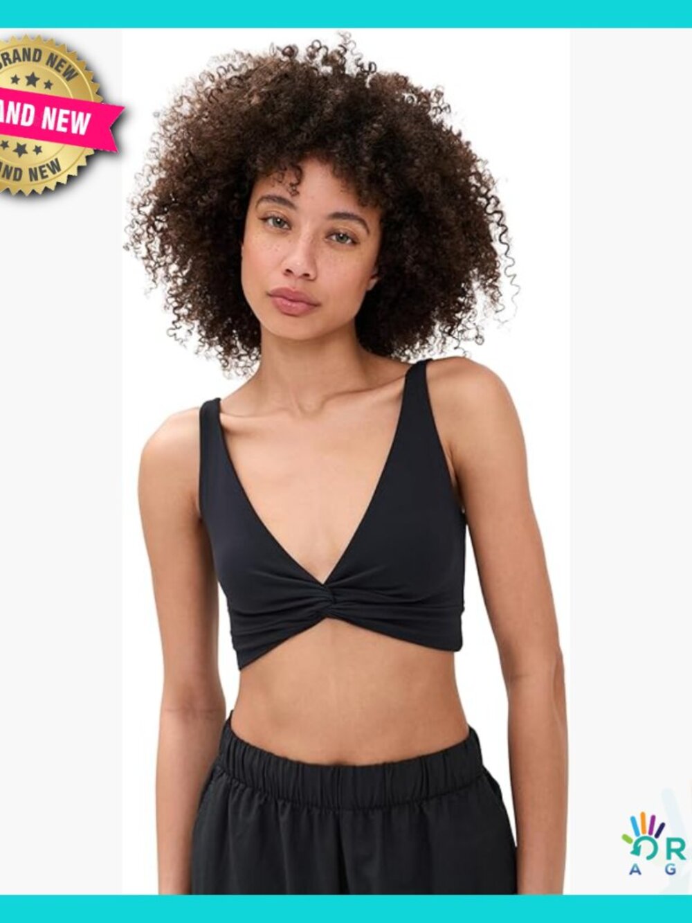 Twist Detail Crop Top Activewear Jersey Stretch Chic Minimal Y2k Style